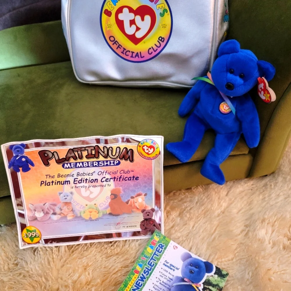 Ty Beanie Babies Clubby Mint Condition P.E Pellets Rare Stamp Error #472 NWT - Picture 2 of 14
